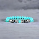 Bracelet unisexe en onyx turquoise 